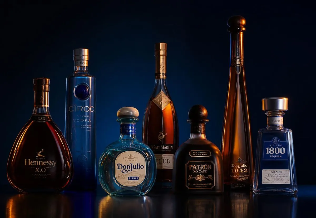 A collection of premium spirits bottles ready for delivery